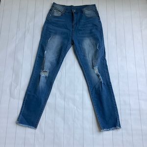 Two tone blue denim Women’s jeans